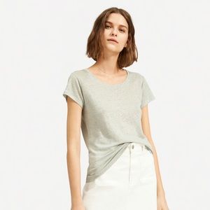 Everlane Linen Scoop Neck Tea in Belgian Block EUC